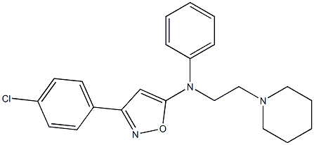 5-[N-Phenyl-N-(2-piperidinoethyl)amino]-3-(4-chlorophenyl)isoxazole Struktur