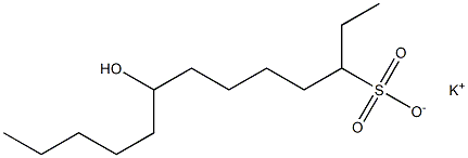 8-Hydroxytridecane-3-sulfonic acid potassium salt Struktur