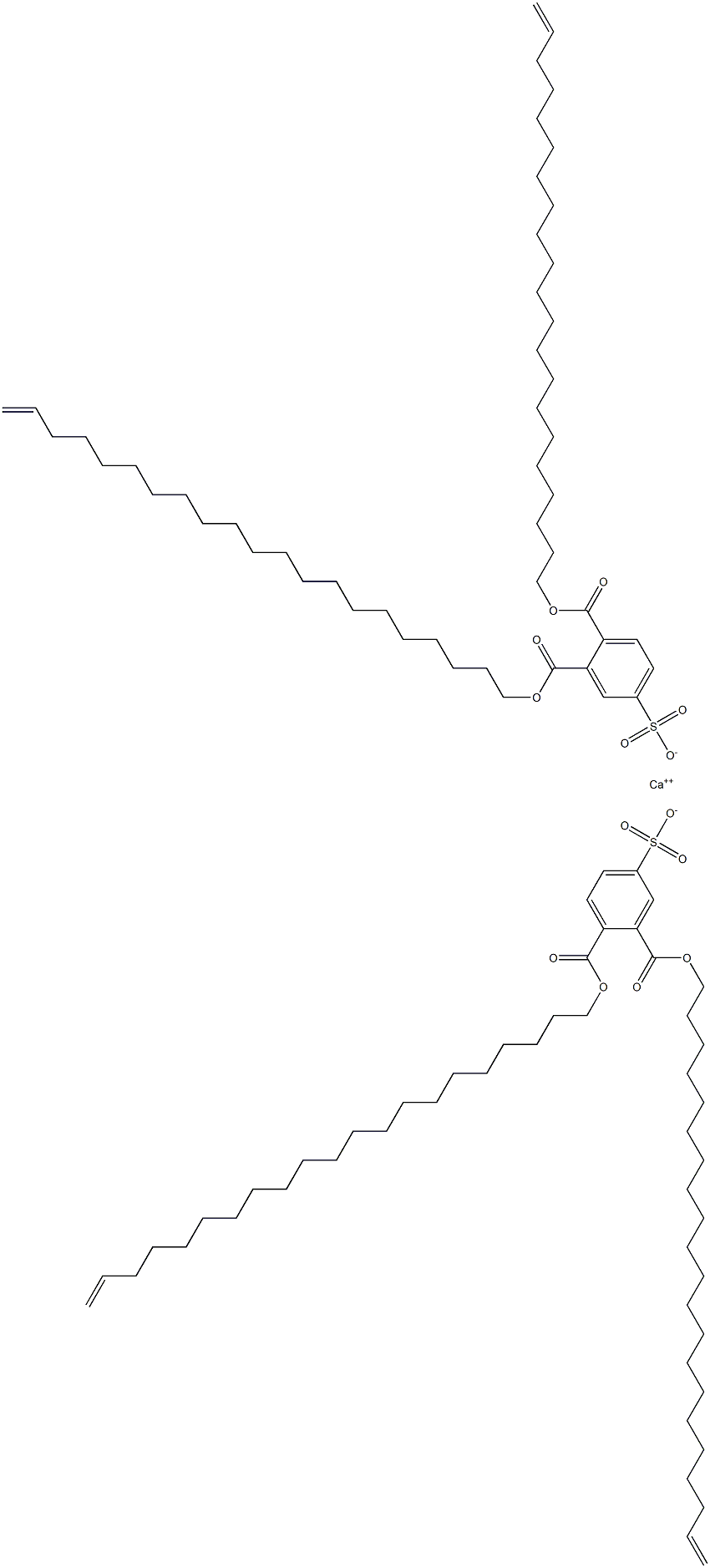 Bis[3,4-di(20-henicosenyloxycarbonyl)benzenesulfonic acid]calcium salt Struktur