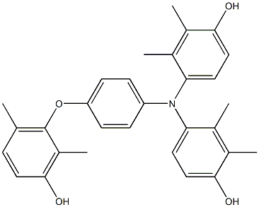 N,N-Bis(4-hydroxy-2,3-dimethylphenyl)-4-(3-hydroxy-2,6-dimethylphenoxy)benzenamine Struktur