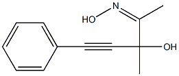 3-Hydroxy-3-methyl-5-phenyl-4-pentyn-2-one oxime Struktur