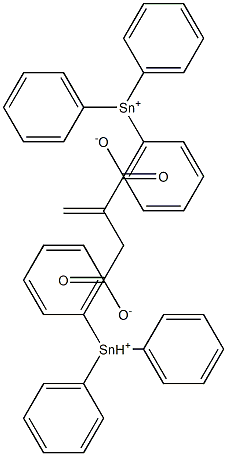 2-Methylenebutanedioic acid bis[triphenyltin(IV)] Struktur