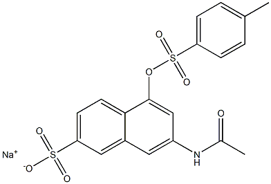 7-Acetylamino-5-tosyloxy-2-naphthalenesulfonic acid sodium salt Struktur