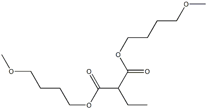 Ethylmalonic acid bis(4-methoxybutyl) ester Struktur