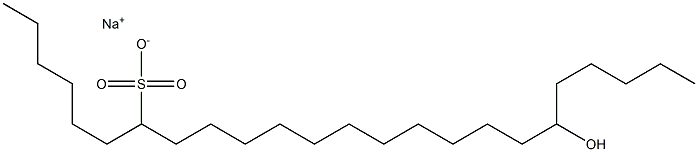 19-Hydroxytetracosane-7-sulfonic acid sodium salt Struktur