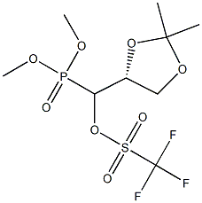 [(R)-(2,2-Dimethyl-1,3-dioxolan-4-yl)(trifluoromethylsulfonyloxy)methyl]phosphonic acid dimethyl ester Struktur