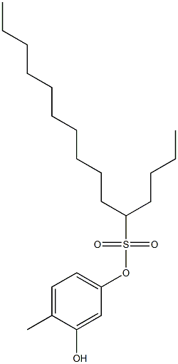 5-Pentadecanesulfonic acid 3-hydroxy-4-methylphenyl ester Struktur