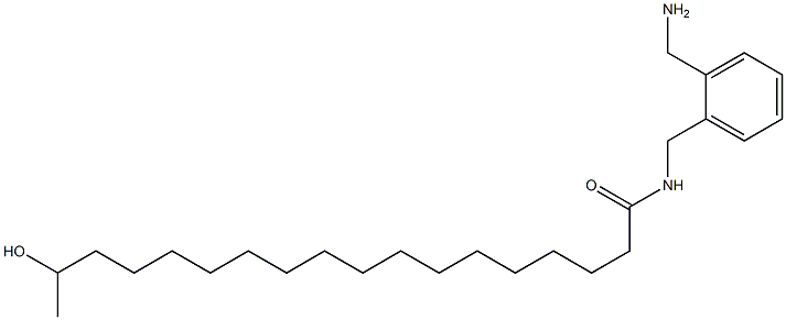 17-Hydroxy-N-(2-aminomethylbenzyl)stearamide Struktur