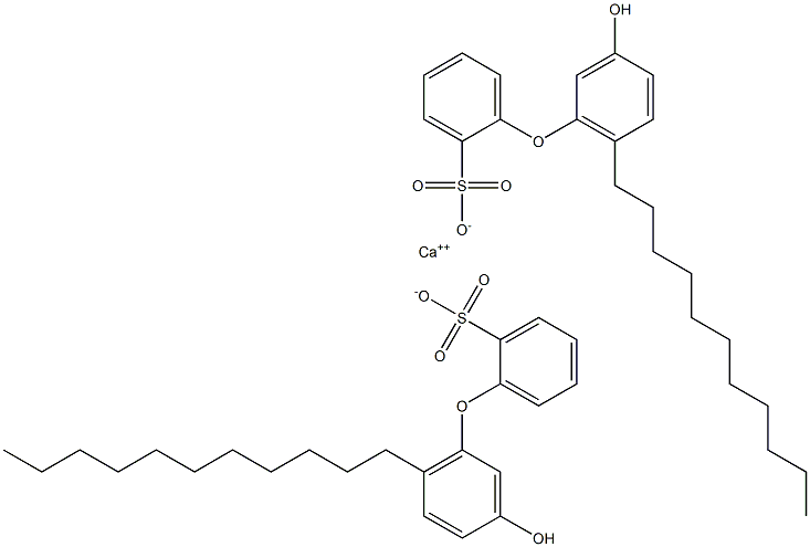 Bis(3'-hydroxy-6'-undecyl[oxybisbenzene]-2-sulfonic acid)calcium salt Struktur