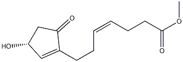 (Z)-7-[(R)-3-Hydroxy-5-oxo-1-cyclopenten-1-yl]-4-heptenoic acid methyl ester Struktur