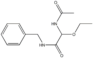 N-Benzyl-2-(acetylamino)-2-ethoxyacetamide Struktur