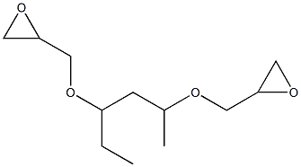 2,4-Bis(glycidyloxy)hexane Struktur