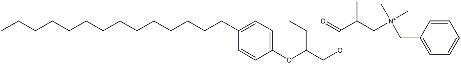 N,N-Dimethyl-N-benzyl-N-[2-[[2-(4-tetradecylphenyloxy)butyl]oxycarbonyl]propyl]aminium Struktur