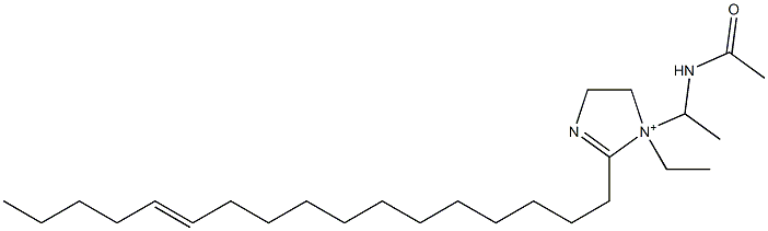 1-[1-(Acetylamino)ethyl]-1-ethyl-2-(12-heptadecenyl)-2-imidazoline-1-ium Struktur