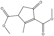 3-Methyl-1-oxo-2-cyclopentene-2,4-dicarboxylic acid dimethyl ester Struktur