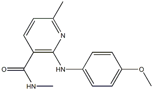 2-(p-Anisidino)-N,6-dimethylnicotinamide Struktur