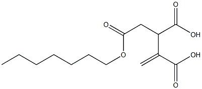 3-Butene-1,2,3-tricarboxylic acid 1-heptyl ester Struktur