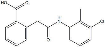 2-[2-[3-Chloro-2-methylanilino]-2-oxoethyl]benzoic acid Struktur