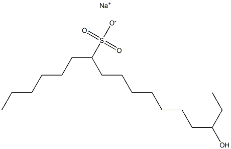 15-Hydroxyheptadecane-7-sulfonic acid sodium salt Struktur