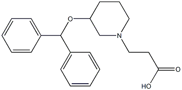 3-[3-(Benzhydryloxy)piperidino]propionic acid Struktur