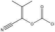 Chloroformic acid 1-cyano-2-methyl-1-propenyl ester Struktur