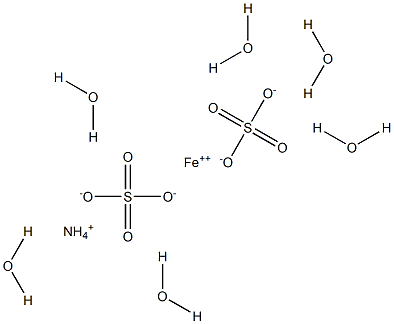 Ammonium iron(II) bissulfate hexahydrate Struktur