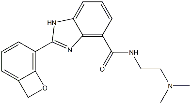 2-(7-Oxabicyclo[4.2.0]octa-1,3,5-trien-5-yl)-N-[2-(dimethylamino)ethyl]-1H-benzimidazole-4-carboxamide Struktur