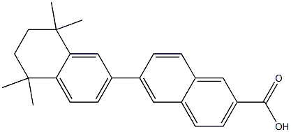 6-(5,6,7,8-Tetrahydro-5,5,8,8-tetramethylnaphthalene-2-yl)naphthalene-2-carboxylic acid Struktur