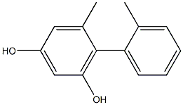 6-(2-Methylphenyl)-5-methylbenzene-1,3-diol Struktur