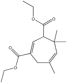 4,4,6-Trimethyl-1,5-cycloheptadiene-1,3-dicarboxylic acid diethyl ester Struktur