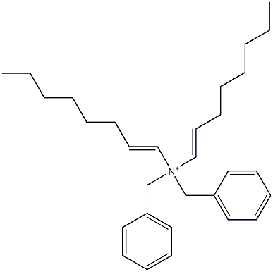 Di(1-octenyl)dibenzylaminium Struktur