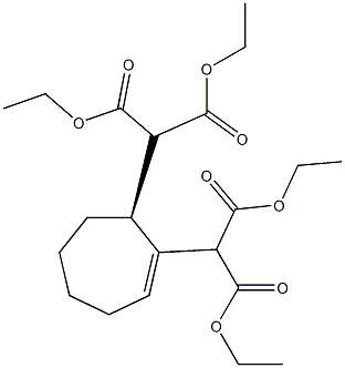 (1S)-2-Cycloheptene-1,2-dimalonic acid tetraethyl ester Struktur