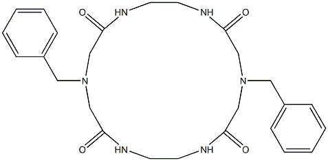 8,17-Dibenzyl-2,5,8,11,14,17-hexaazacyclooctadecane-1,6,10,15-tetrone Struktur