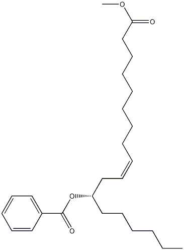 [S,Z,(-)]-12-Benzoyloxy-9-octadecenoic acid methyl ester Struktur