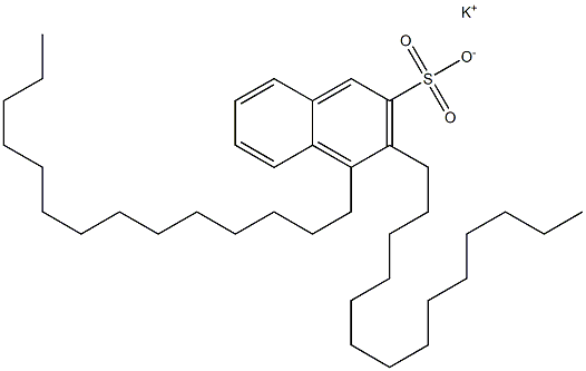 3,4-Ditetradecyl-2-naphthalenesulfonic acid potassium salt Struktur