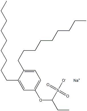 1-(3,4-Dinonylphenoxy)propane-1-sulfonic acid sodium salt Struktur