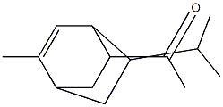 8-Acetyl-5-isopropyl-2-methylbicyclo[2.2.2]oct-2-ene Struktur