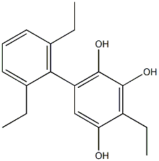 3-Ethyl-6-(2,6-diethylphenyl)benzene-1,2,4-triol Struktur