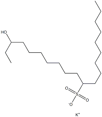 18-Hydroxyicosane-10-sulfonic acid potassium salt Struktur