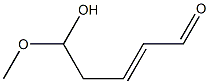 5-Hydroxy-5-methoxy-2-penten-1-al Struktur