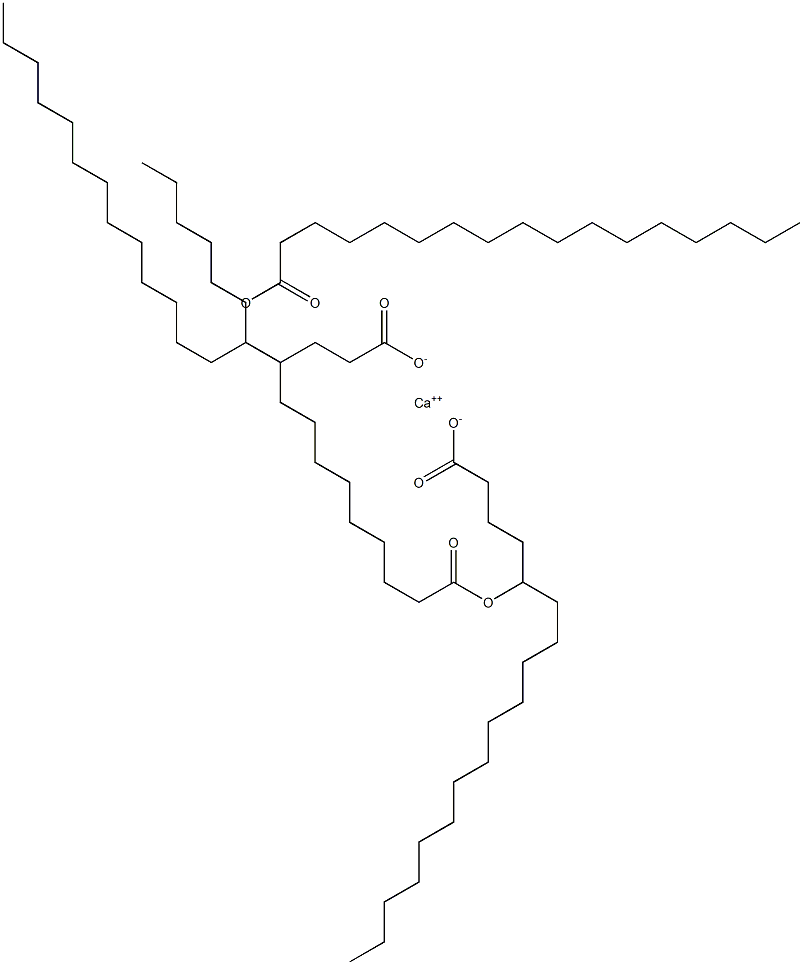 Bis(5-heptadecanoyloxyoctadecanoic acid)calcium salt Struktur