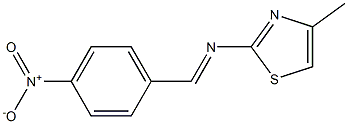 4-Methyl-2-[(4-nitrobenzylidene)amino]thiazole Struktur