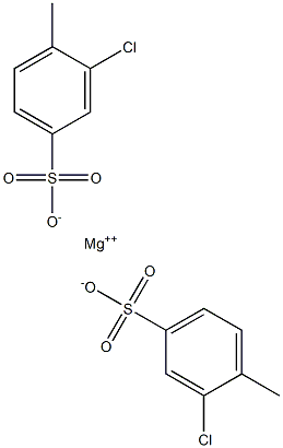 Bis(3-chloro-4-methylbenzenesulfonic acid)magnesium salt Struktur