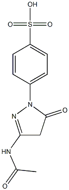 4-(3-Acetylamino-5-oxo-2-pyrazoline-1-yl)benzenesulfonic acid Struktur