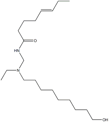 N-[[N-Ethyl-N-(9-hydroxynonyl)amino]methyl]-5-octenamide Struktur