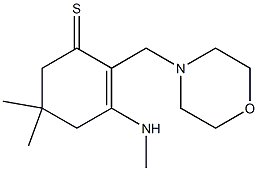 2-(Morpholinomethyl)-3-methylamino-5,5-dimethyl-2-cyclohexene-1-thione Struktur