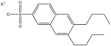 6,7-Dibutyl-2-naphthalenesulfonic acid potassium salt Struktur