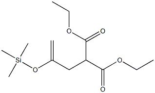 (2-Trimethylsiloxy-2-propenyl)malonic acid diethyl ester Struktur