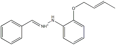 2-[2-(2-Butenyloxy)phenyl]-1-[phenylmethylene]hydrazinium Struktur