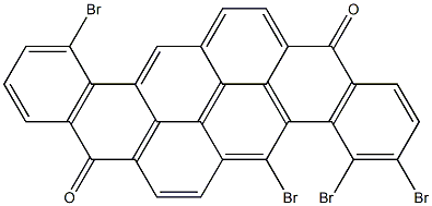 3,4,5,12-Tetrabromo-8,16-pyranthrenedione Struktur